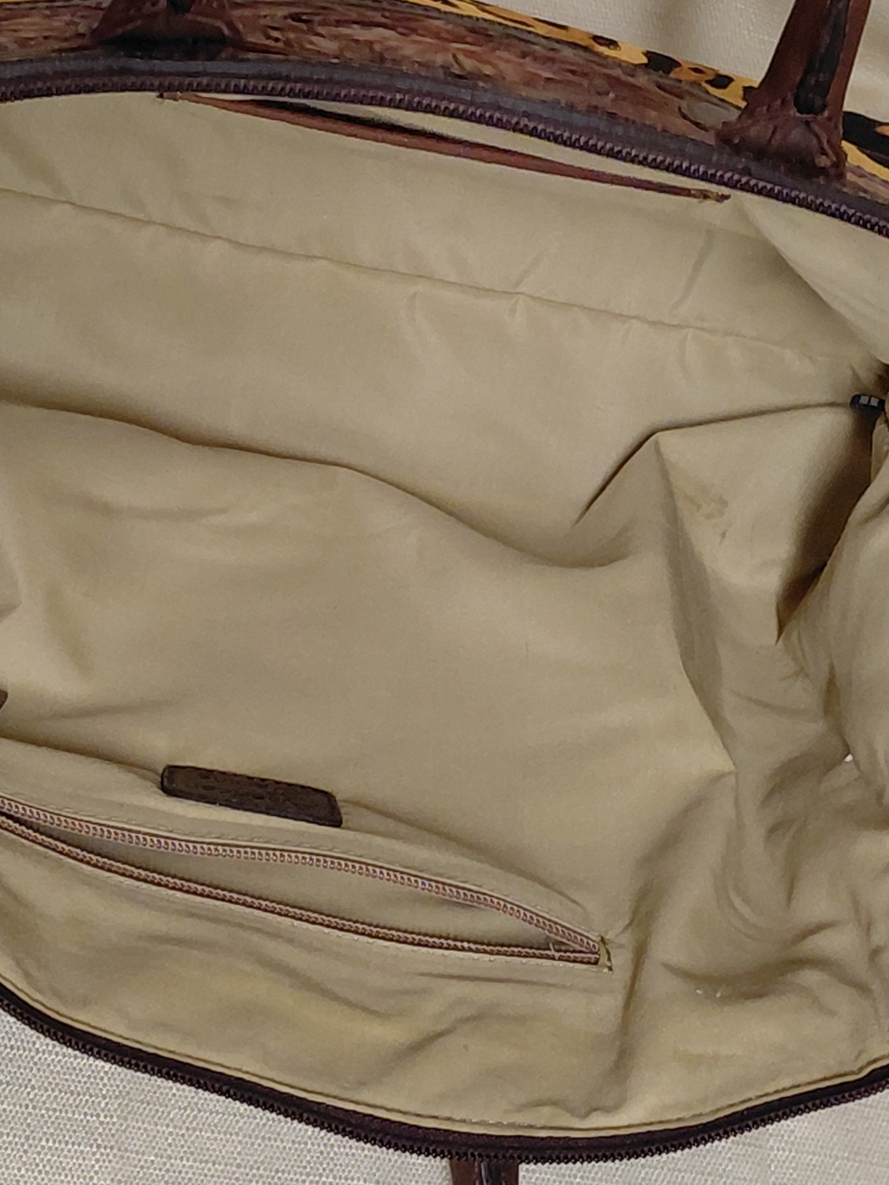 American Darling Brown Tooled Leather & Leopard Hair On *Concealed Carry Bag NWT - Picture 16 of 16